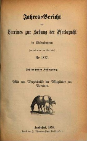 Jahresbericht für das Jahr .... 18. 1877 (1878)