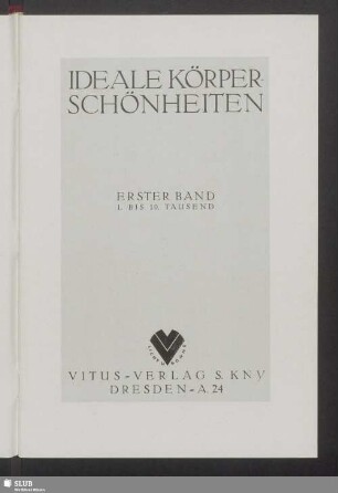 1. Band: Ideale Körper-Schönheit