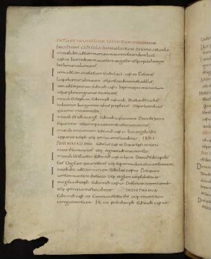 Capitulare evangeliorum (unvollständig, Schluss fehlt)