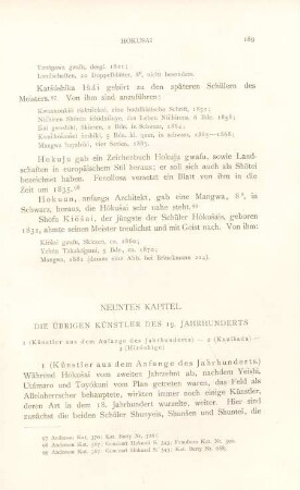 Neuntes Kapitel. Die übrigen Künstler des 19. Jahrhunderts