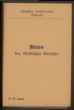 Tischler Hülhorst in Varenholz gegen Pastor Vette in Varenholz, wegen einer Geldforderung
