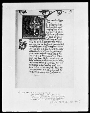 Heiligenleben — Initiale E mit Maria Ägyptica