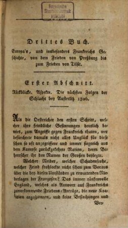 Universal-Geschichte unsers Zeitalters seit dem Anfange der französischen Revolution : nebst Anekdoten. 3. (1811). - 271 S.