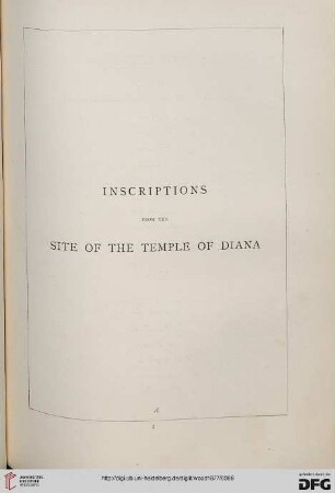 Inscriptions from the site of the temple of Diana