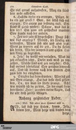 Anhang geistreicher Lieder.