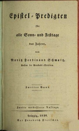 Epistel-Predigten für alle Sonn- und Festtage des Jahres, 2