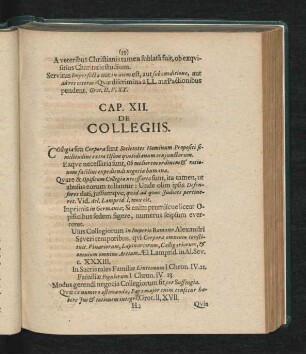 Cap. XII. De Collegiis.
