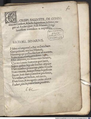 De coniuratione Catilinae, et bello Iugurthino