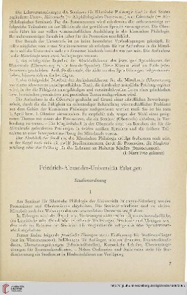 11: Friedrich-Alexander-Universität Erlangen : Studienordnung