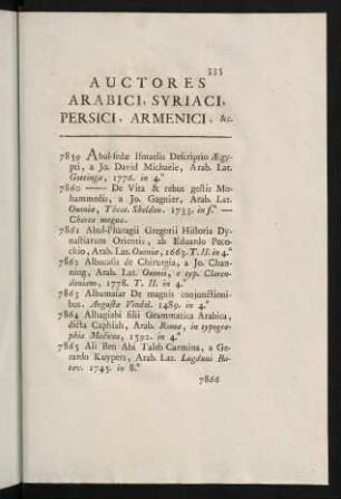 335-342, Auctores Arabici, Syriaci, Persici, Armenici, &c.