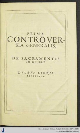 Prima Controversia Generalis.