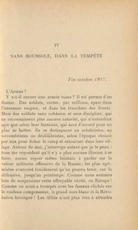 IV Sans Boussole, Dans La Tempête