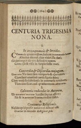 Centuria Trigesima Nona.