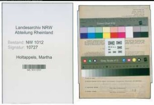 Entnazifizierung Martha Holtappels , geb. 24.11.1909 ()