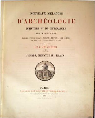 Mélanges d'archéologie, d'histoire et de litterature, [6]. 1874