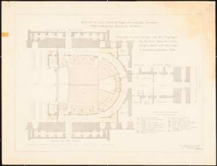 Königliche Oper (auch: Staatsoper unter den Linden, Lindenoper), Berlin Umbau: Grundriss Parterre und Parkett