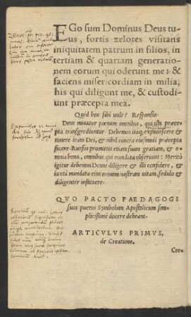 Quo Pacto Paedagogi suos pueros Symbolum Apostolicum Simplicißime docere debeant.