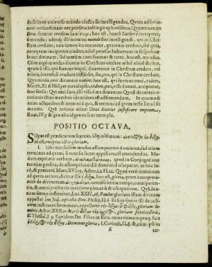 Positio Octava.