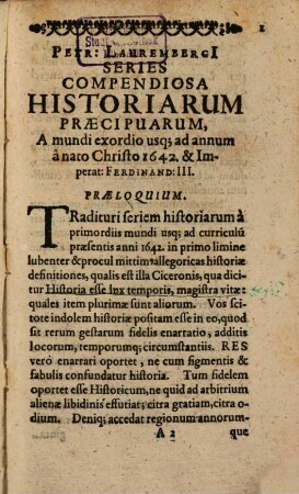 Cronius : sive series ... rerum illustrium ... a mundi exortu ad usque an. 1638