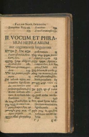 II. Vocum Et Phrasium Hebraearum