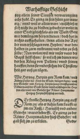 Wie Hertzog Herpin gen Rom kam/ und König Paller der Heyd die Stadt belägert hatte/ ...