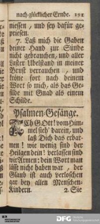 Psalmen-Gesänge, Catechismus, Buße