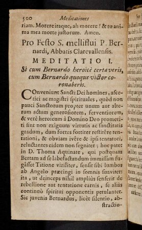 500-508, Pro Festo S. melliflui P. Bernardi, Abbatis ...; ...