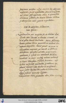 [fol. 9] De hospitium academicorum officio