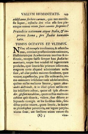 Tomus Octavus Et Ultimus.