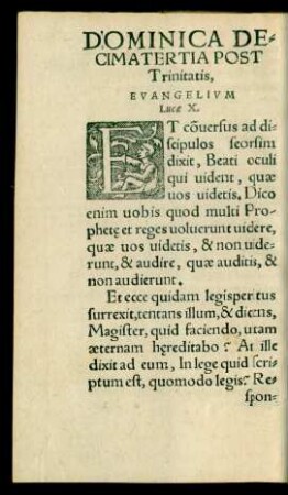 Dominica Decimatertia Post Trinitatis ...