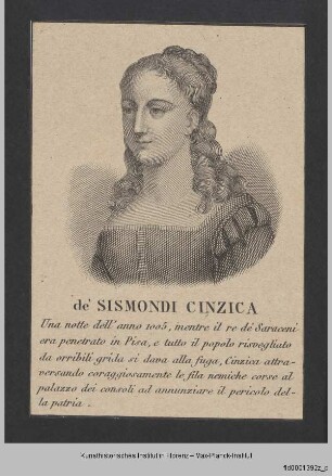 Folge von Bildnissen, Frauenbildnisse : Bildnis der Cinzica Sismondi