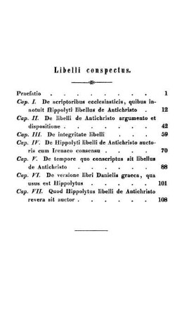 Libelli conspectus.