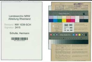 Entnazifizierung Hermann Schulte , geb. 01.04.1887 (Beamter)