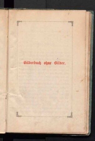 Bilderbuch ohne Bilder.