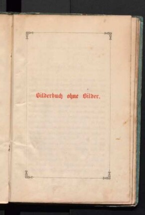 Bilderbuch ohne Bilder.