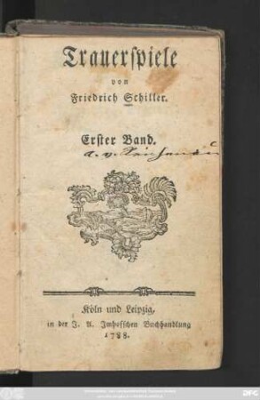Bd. 1: Kabale und Liebe : Ein bürgerliches Trauerspiel in fünf Aufzügen
