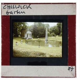 London, Chiswick Gardens : Ionischer Tempel, Obelisk