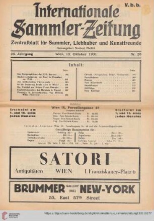 Nr. 20 (15. Oktober)