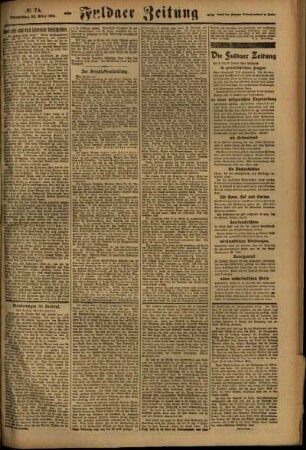 Zweite Ausgabe vom Donnerstag, den 30. März 1922.