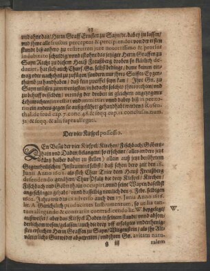Der vier Kirspel possessio