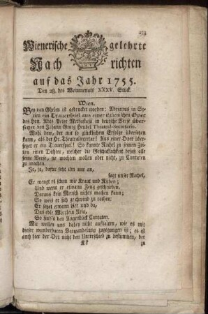 Den 28. des Weinmonats. XXXV. Stück.