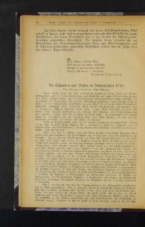 Die Schweden und Russen in Dithmarschen 1713