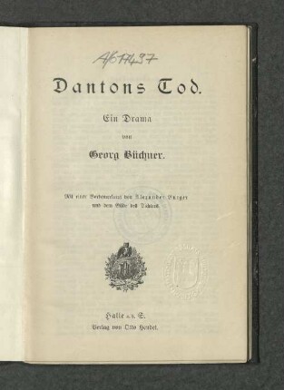 Dantons Tod : ein Drama