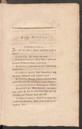 Ein Billet.