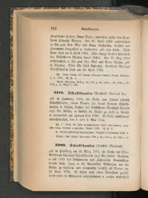 3379. Schaffshausen (Barthold Nicolaus II.)