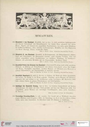 Miniaturen (Nr. 354 - 359)