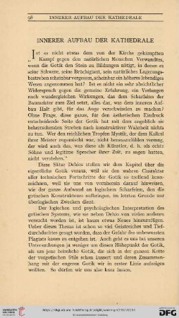 Innerer Aufbau der Kathedrale