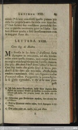 Lettera XXIII. Cara Sig. di Madre