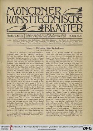 3: Hubert v. Herkomer über Radierkunst