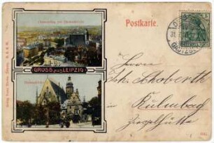 Gruss aus Leipzig : Thomasring mit Thomaskirche